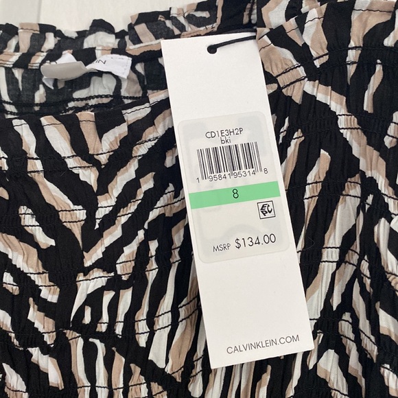 Calvin Klein black and white patterned Maxi dress - Picture 8 of 8